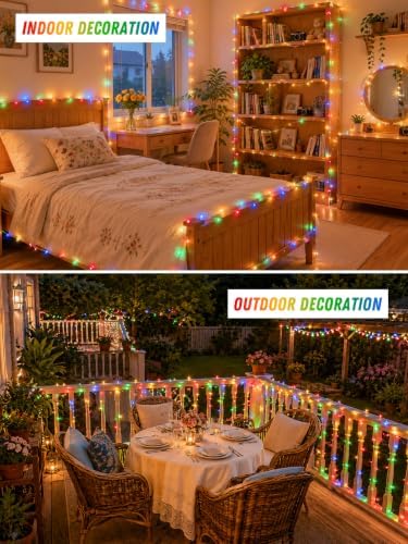 4 Pack 60 LED Fairy Lights Battery Operated with Timer, 20 FT Multicolor - Image 6