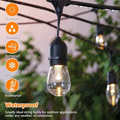 Lakumu 2-Pack 3 Color Dimmable LED Outdoor String Lights with Remotes - Image 4