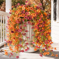 Homsunny Artificial Mums for Outdoors Hanging Flowers for Home Fall Decor by HomeD%C3%A9cor