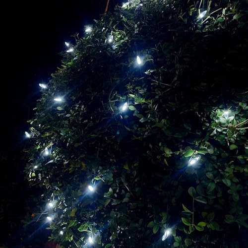 Christmas Net Lights Outdoor 120 LED 5ftx6ft Decorations,8 Modes Connectable Waterproof Mesh for Xmas Trees, Bushes, Wedding, Garden, Outdoor, Indoor Decor（Cool White） - Image 4