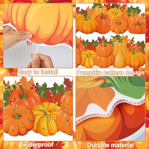 Augisteen Fall Yard Signs Pumpkin Yard Stakes Thanksgiving Pumpkin Lawn Signs Harvest Garden Sign Outdoor Decoration with Stakes for Fall Thanksgiving Home Patio Lawn Garden Holiday - Image 4