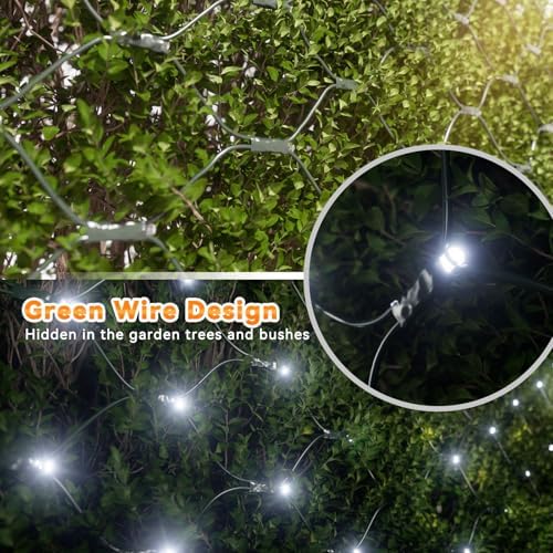 LitHome 14.8FT x 5FT Christmas Net Lights Outdoor Mesh Lights Connectable - Image 2