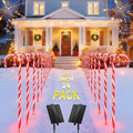 COOLWUFAN 24 Pack 28" Solar Candy Cane Path Lights Christmas Decorations by COOLWUFAN