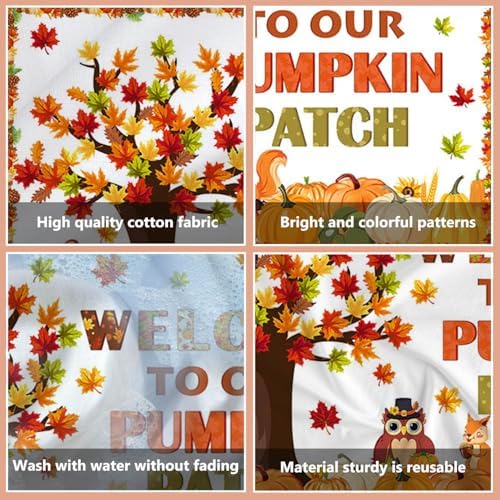 AIBIIN 7x5ft Welcome to Our Pumpkin Patch Banner Decorations - Image 2
