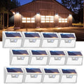 Peasur Solar Lights Outdoor Waterproof [12 Packs/140 LEDs], 3 Lighting Modes Motion Sensor Ultra Bright Security Lights for Outside Fence Patio Deck[White] by Peasur