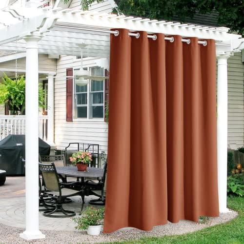 RYB HOME Outdoor Curtains for Patio Waterproof Privacy Thermal Insulated by RYBHOME