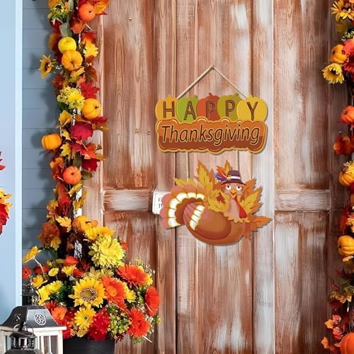 Fall Thanksgiving Door Sign, Wooden Harvest Decorations, Indoor Outdoor Farmhouse Porch Decor (10) - Image 7