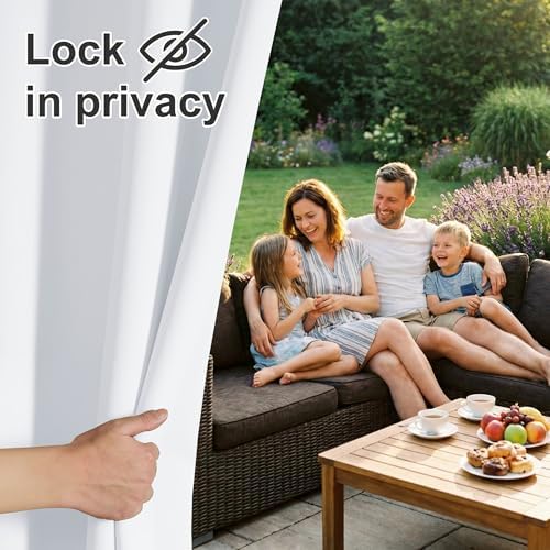 RYB HOME Outdoor Curtains for Patio Waterproof Privacy Thermal Insulated - Image 3