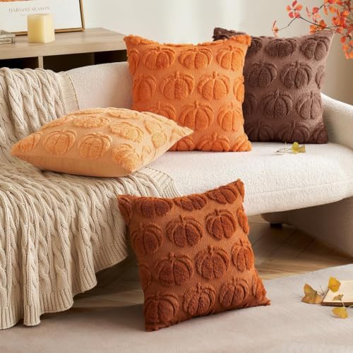MIULEE Fall Pillow Covers Pumpkin Fall Decor 18x18 Autumn Glaze - Image 3