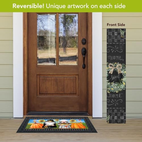 Briarwood Lane Spring Double Sided Reversible Pine Porch Leaner 47x9.5 Welcome Wreaths For Spring Porch Leaner - Image 3