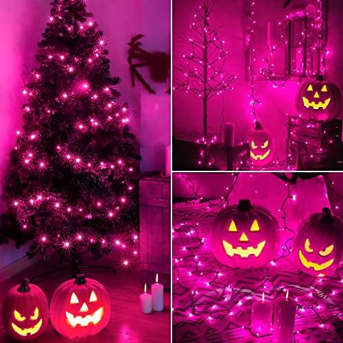 woohaha Purple Halloween Mini Lights, 2 Pack 50 Count 13FT Green Wire - Image 5