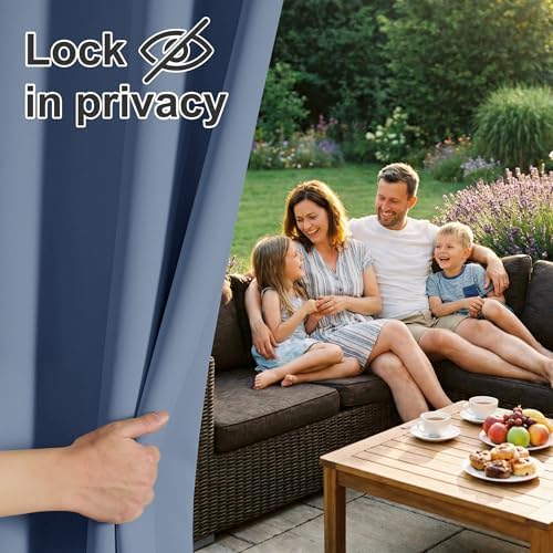 RYB HOME Extra Wide Outdoor Curtains for Patio Waterproof Privacy - Image 3