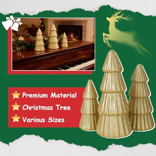 Joyhalo Gold Tabletop Christmas Trees - Image 4