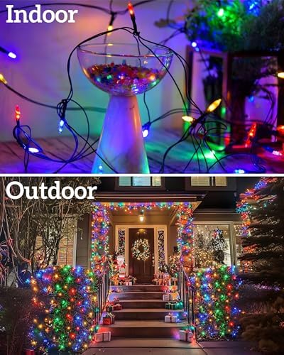 Led Christmas Net Lights Outdoor Connectable, 120LED 5ft x 6ft Waterproof 8 Modes Black Wire 29V Plug in Mesh Lights for Garden Yard Bushes Trunk Tree Decor - Image 6