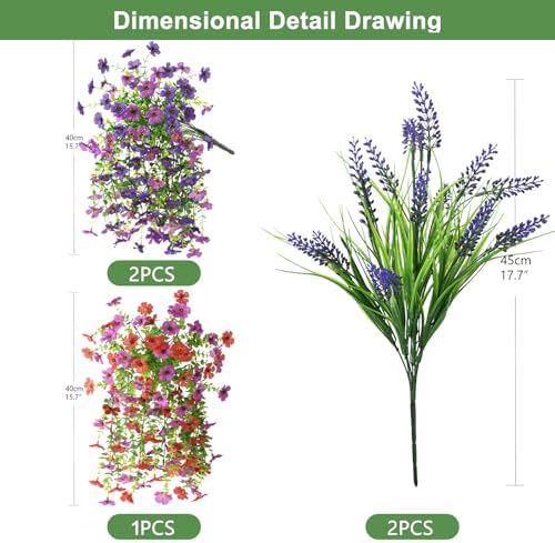Artificial Fake Hanging Flowers Plants for Outdoor Outside Decoration - Image 3