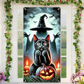 BlissYard Halloween Door Banner Black Cat 35x71 Inch Polyester by BlissYard