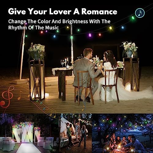 Outdoor String Lights Waterproof Patio Lights Color Changing for Backyard - Image 2