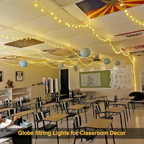 100ft Warm White Globe String Lights Indoor Outdoor Waterproof with Remote - Image 5