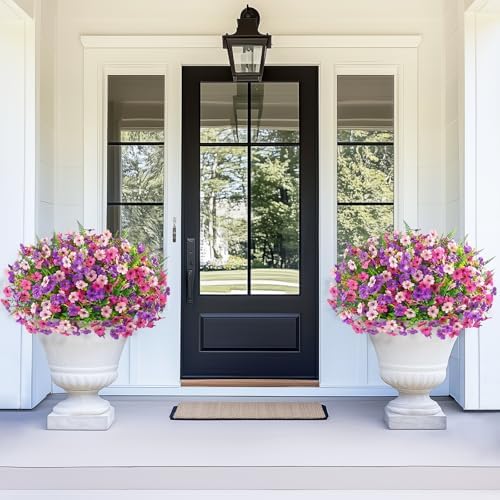 Yastouay 24 Bundles Artificial Flowers for Outdoors Decoration UV Resistant - Image 5