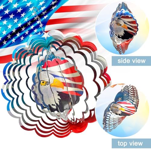 Eagle Wind Spinner, 3D Hanging Outdoor Decor - Image 4