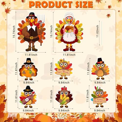8PCS Thanksgiving Yard Signs with Stakes, Thanksgiving Decorations Outdoor - Image 2