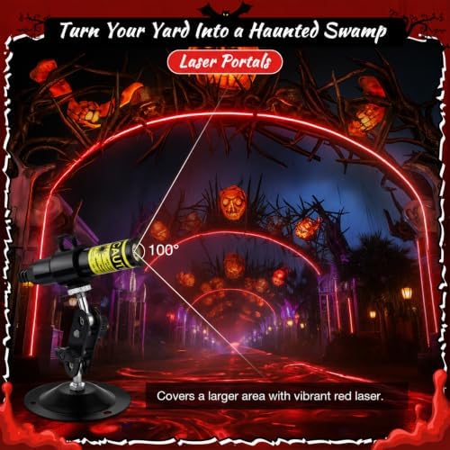 Red Laser Line Projector for Halloween Swamp Party Decoration - Image 4