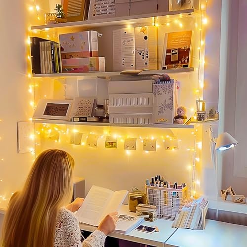 JMEXSUSS 100 LED String Lights Indoor Bedroom Warm White Christmas Lights - Image 3