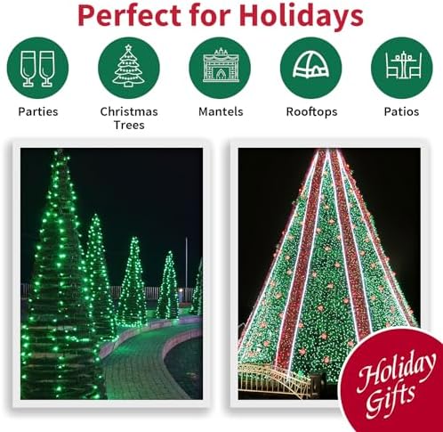 LAMPHOME Green St Patrick's Day Decorations Lights, 100 Count 19.6 Feet Incandescent Bulb Mini String Lights for Indoor Christmas Tree Garland Birthday Wedding Party Festival Decoration, White Wire - Image 6