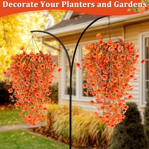 TURNMEON 4PCS Artificial Hanging Fall Flowers Fall Decoration UV Resistant - Image 5