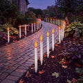 19.5Ft Halloween Pathway Lights, 10 C18 Flicker Flame Candles Stakes Lights by Jasneniebo