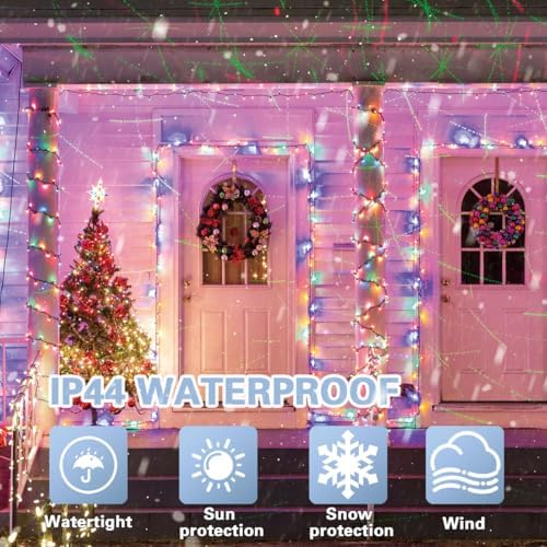 LAMPHOME Colorful Easter String Lights, 66 ft 200 LED Pastel Easter Lights 16 Modes Plug in,transparant Wire Twinkle Fairy Lights for Spring Bedroom Tree Room Outdoor Party for Easter Decorations - Image 5