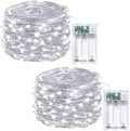 2 Pack Fairy Lights Battery Operated 16 FT 50 LED String Lights Cool White by EXF