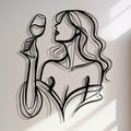 LIYAOLI Black Metal Wall Art Decor, 3D Woman Drinking Wine Sculpture for Bar, Kitchen by LIYAOLI