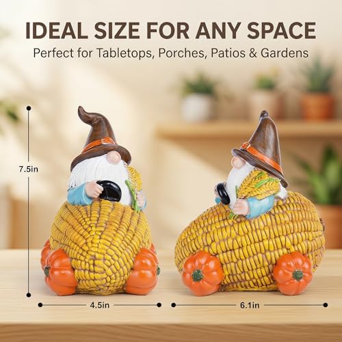 Topadorn Fall Gnome Figurine, Thanksgiving Harvest Table Decor - Image 6