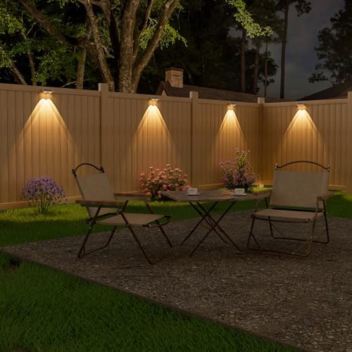 NIORSUN Solar Fence Lights,24 Pack Solars Deck Light,Warm White Color,Outdoor Bulb Waterproof Led IP65,Power Patio Lamp with Lenses for Outside/Backyard/Railing/Yard(White) - Image 2
