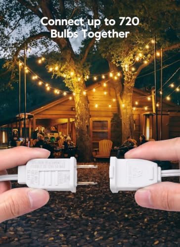 Outdoor String Lights, 50FT 25 LED Bulbs IP65 Waterproof Patio Lights - Image 5