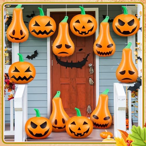 12 Pcs 13.78'' Inflatable Hanging Pumpkin Decorations - Image 5