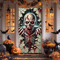 IVN Halloween Cracked Wall Skeleton Door Cover Decorations 35x71 Inch by IVN