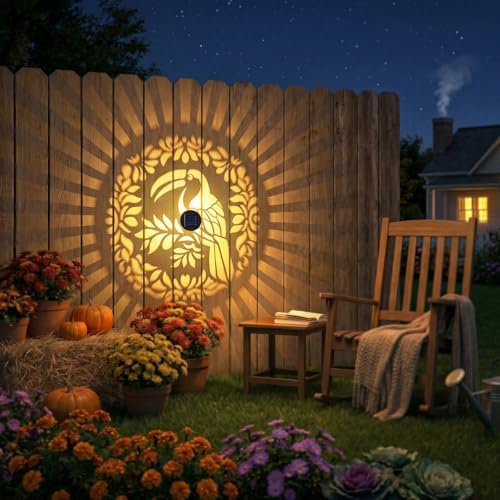 Gardsee Solar Fence Lights Outdoor 2 Pack Deck Step Wall Lights Butterfly Metal Waterproof LED Warm Yellow Light for Garden Post Patio Backyard Yard Decor (Black 6) - Image 6