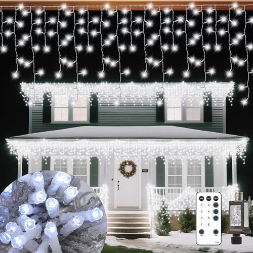Christmas Outdoor/Indoor Decorations Ice Lights Twinkle Fairy String Light by HAPPYHOMESSTARTHERE