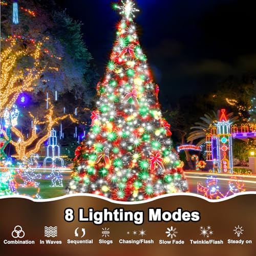 393 FT Christmas Light 1000 LED Xmas Lights Outdoor Christams String Lights Waterproof 8 Modes & Timer, Fairy Lights Plug in for Weeding, Patio, Party, Holiday,Christmas Decor - Image 2