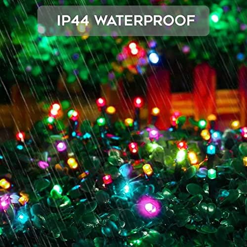 suddus 5 Colors Solar String Lights, Solar Christmas Lights Outdoor Waterproof with 8 Lighting Modes, Multi Colored 100LED Christmas String Lights for Indoor Patio Yard Trees Holiday Decoration - Image 4