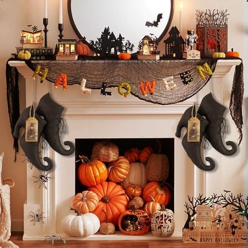Vintage Halloween Decorations Hanging Ornaments for Wreath & Indoor Window Decorations - Image 6