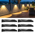 Brightown 8 Pack Solar Fence Lights Outdoor, 3000/4000/6000K/RGB 12 Modes by Brightown