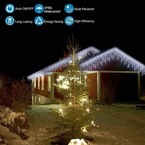 304 LED Outdoor Waterproof String Lights for Christmas, Wedding & Party Decor - 8 Modes, Cool White - Image 3