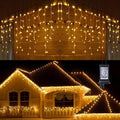 Toodour Christmas Icicle Lights Outdoor, 360 LED 29.5ft 8 Modes Fairy Icicle String Light with 60 Drops, Led Christmas Lights Twinkle for Holiday, Party, Wedding, Eaves, Xmas Decorations (Warm White) by Toodour