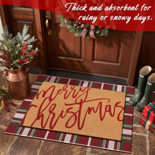 Tinideya 2 23.6 X 35.4 Inches Christmas Plaid Red Green - Image 4