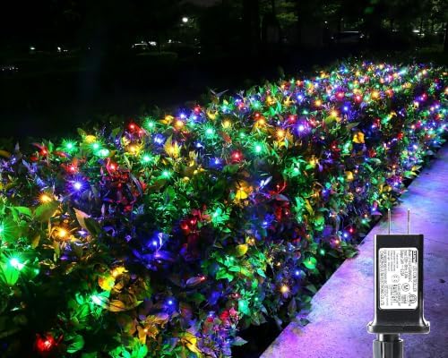 iBaycon 2Pack 4FT x 6FT Christmas Net Lights Outdoor Mesh Light, Multicolor by iBaycon