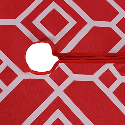 LUSHVIDA Moroccan Round Outdoor Tablecloth with Umbrella Hole 60 Inch Red - Image 6