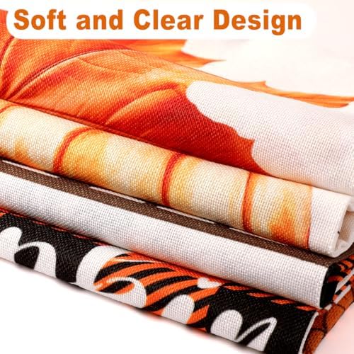 TOYPOPOR Fall Decorations for Home, Double Sided Throw Pillow Covers 20x20 Set of 4 Outdoor Indoor Fall Decor Pumpkin Fallen Leaves Autumn Thanksgiving Throw Pillow Cover for Living Room Bedroom Couch - Image 7